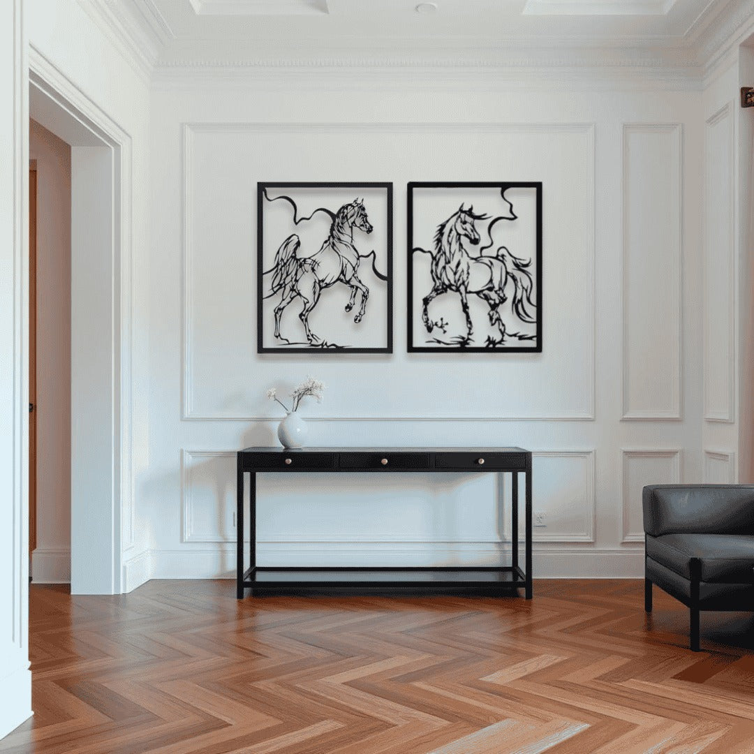 Horse Wall Art D21 لوحة الخيل | Metal Wall Art (Set of 2)