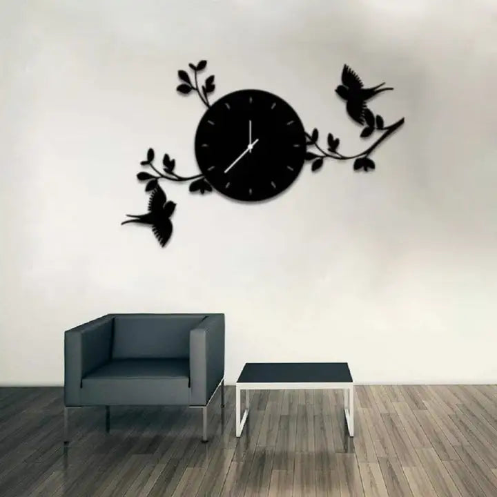 Birds on Branches | 3D Wall Clock