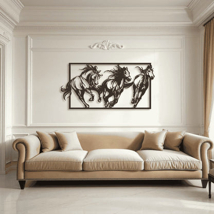 Horse Wall Art D11 لوحة الخيل | Metal Wall Art (Set of 3)