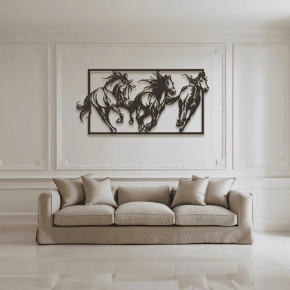 Horse Wall Art D11 لوحة الخيل | Metal Wall Art (Set of 3)