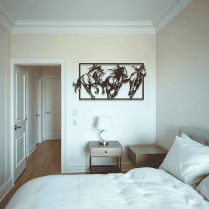 Horse Wall Art D11 لوحة الخيل | Metal Wall Art (Set of 3)