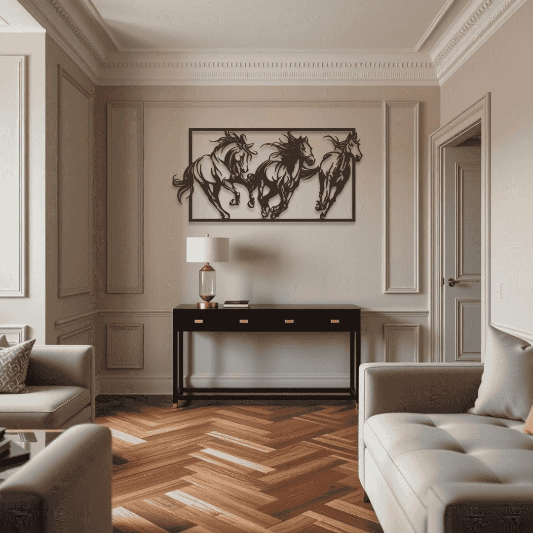 Horse Wall Art D11 لوحة الخيل | Metal Wall Art (Set of 3)