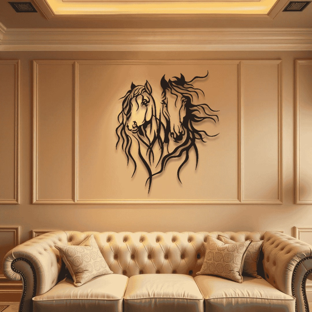 Horse Wall Art D12 لوحة الخيل | Metal Wall Art (Set of 2)