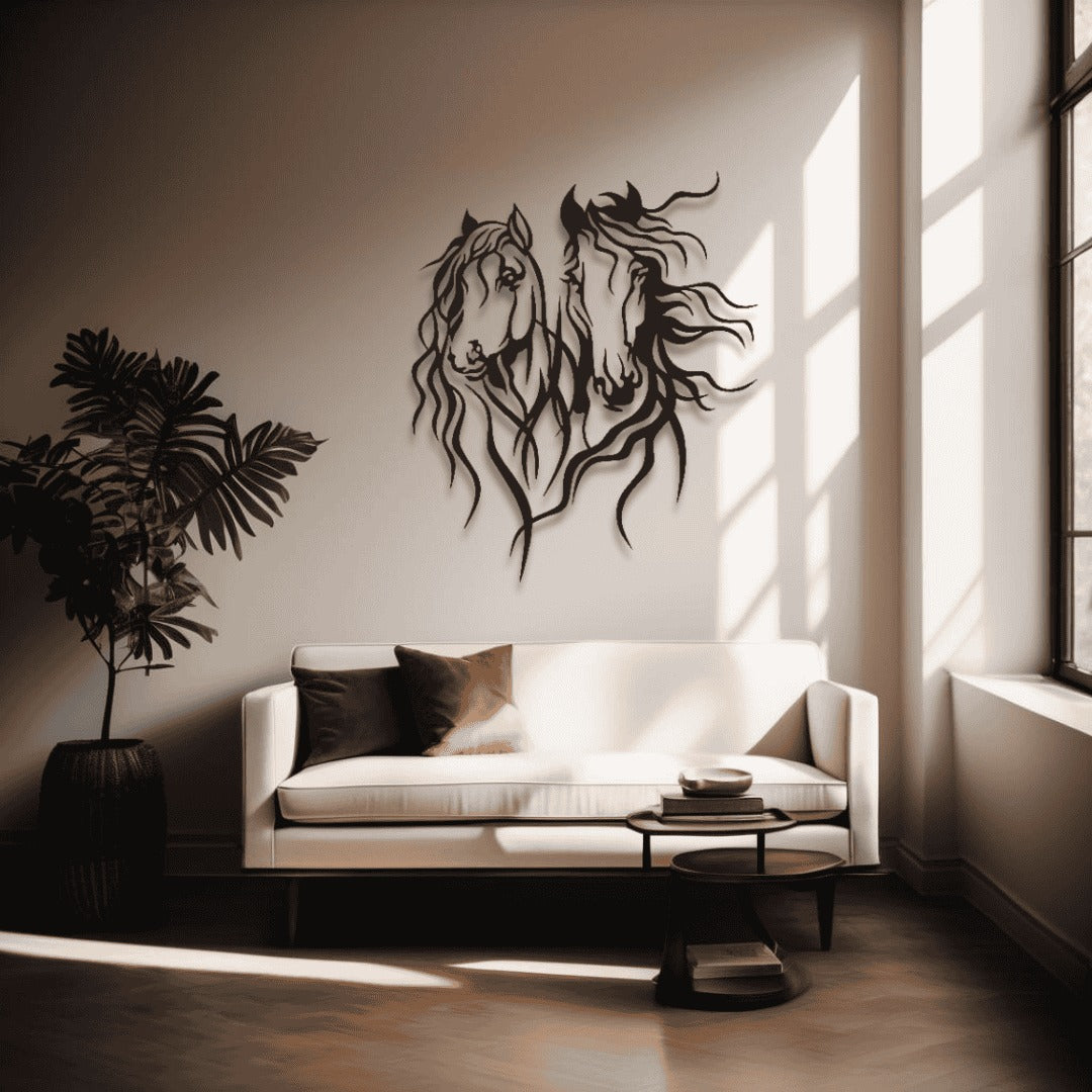 Horse Wall Art D12 لوحة الخيل | Metal Wall Art (Set of 2)