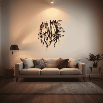Horse Wall Art D12 لوحة الخيل | Metal Wall Art (Set of 2)