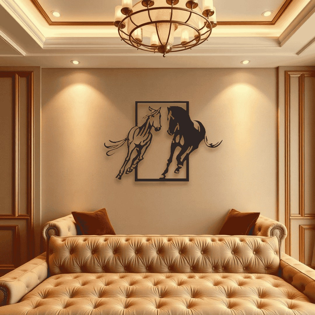 Horse Wall Art D17 لوحة الخيل | Metal Wall Art (Set of 2)