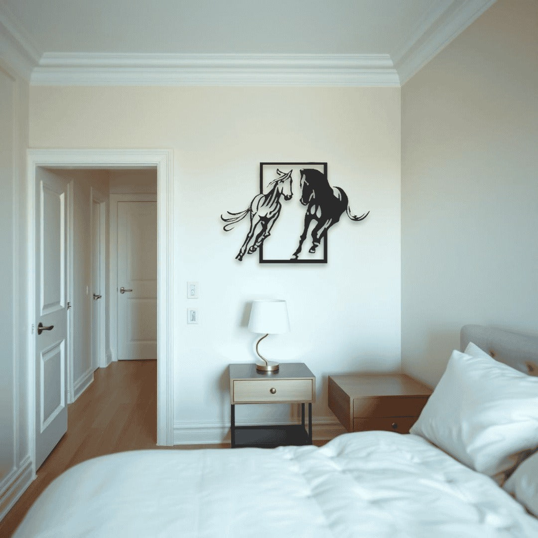 Horse Wall Art D17 لوحة الخيل | Metal Wall Art (Set of 2)