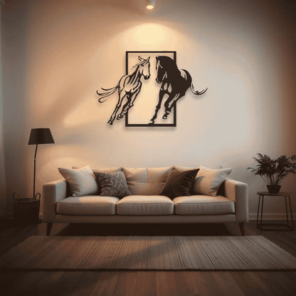 Horse Wall Art D17 لوحة الخيل | Metal Wall Art (Set of 2)