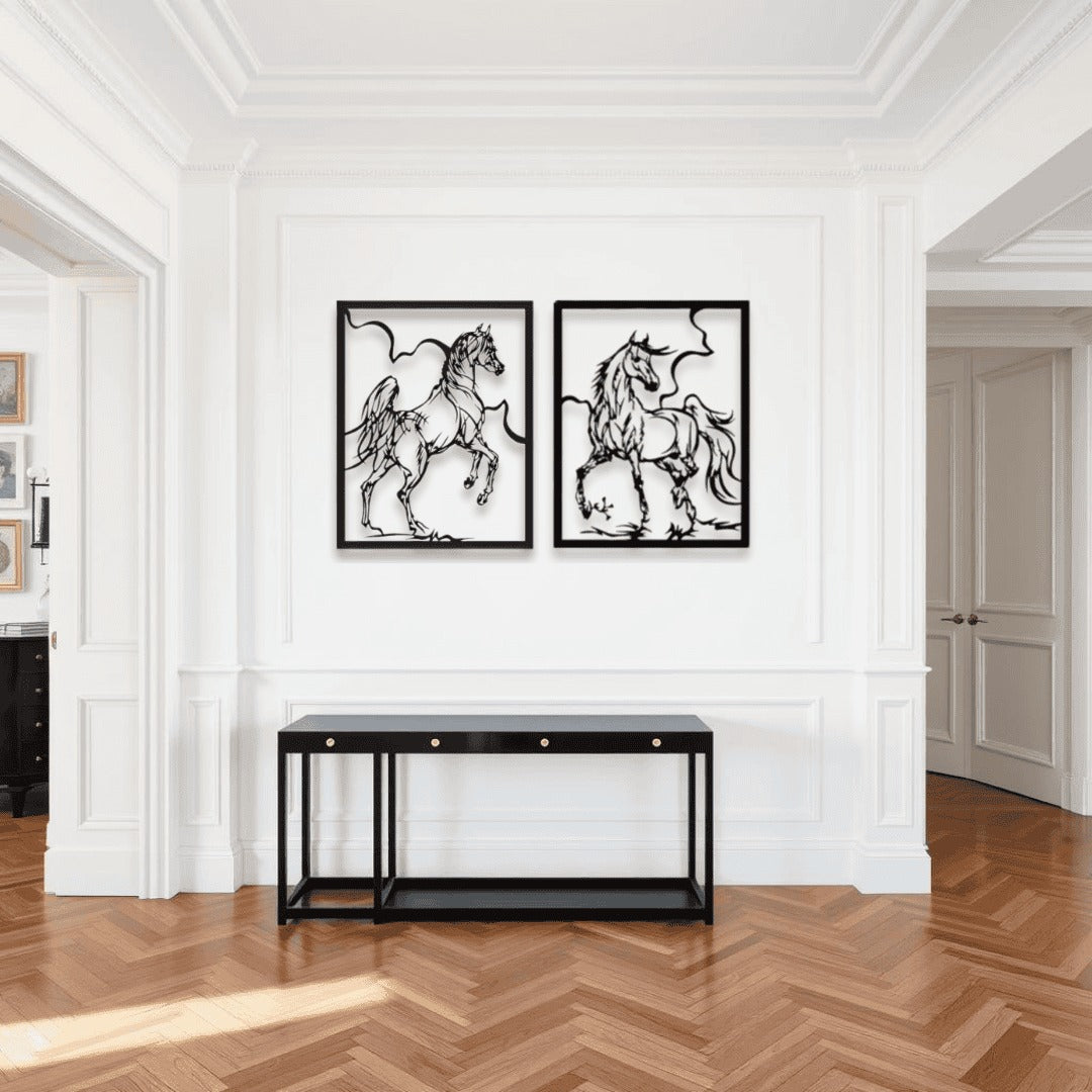 Horse Wall Art D21 لوحة الخيل | Metal Wall Art (Set of 2)