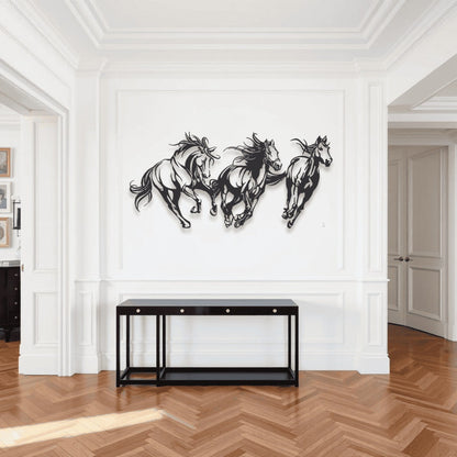 Horse Wall Art D10 لوحة الخيل | Metal Wall Art (Set of 3)