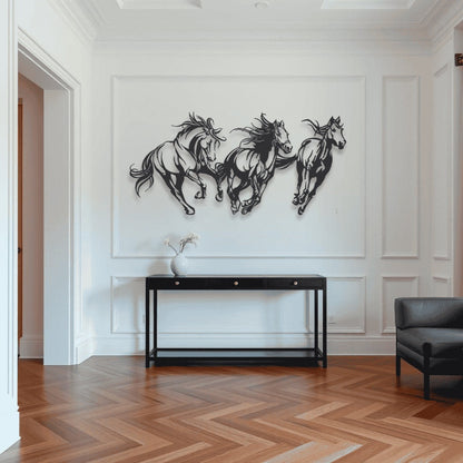 Horse Wall Art D10 لوحة الخيل | Metal Wall Art (Set of 3)