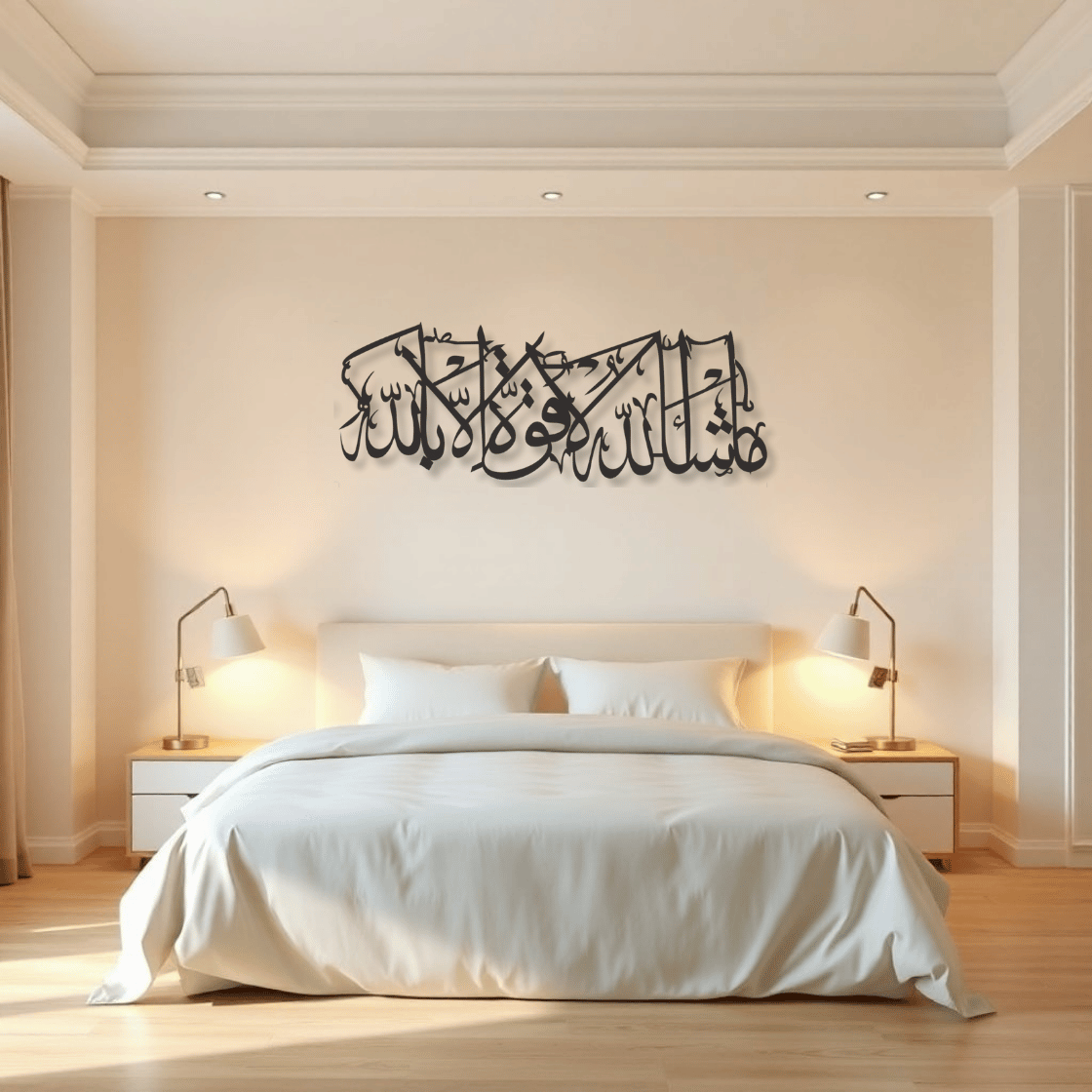 Mashallah Calligraphy Metal Islamic Wall Art