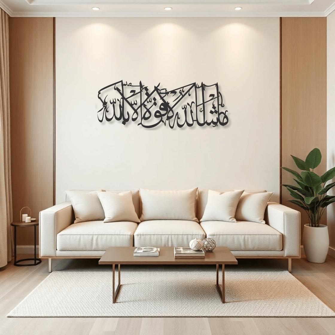 Mashallah Calligraphy Metal Islamic Wall Art