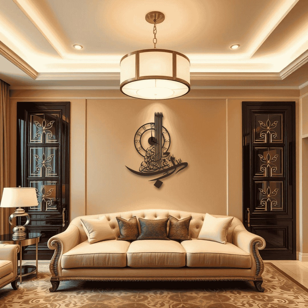 Rabb Ighfir Li Wa Li Waalidaya Wall Clock ساعة حائط رب اغفر لي ولوالدي