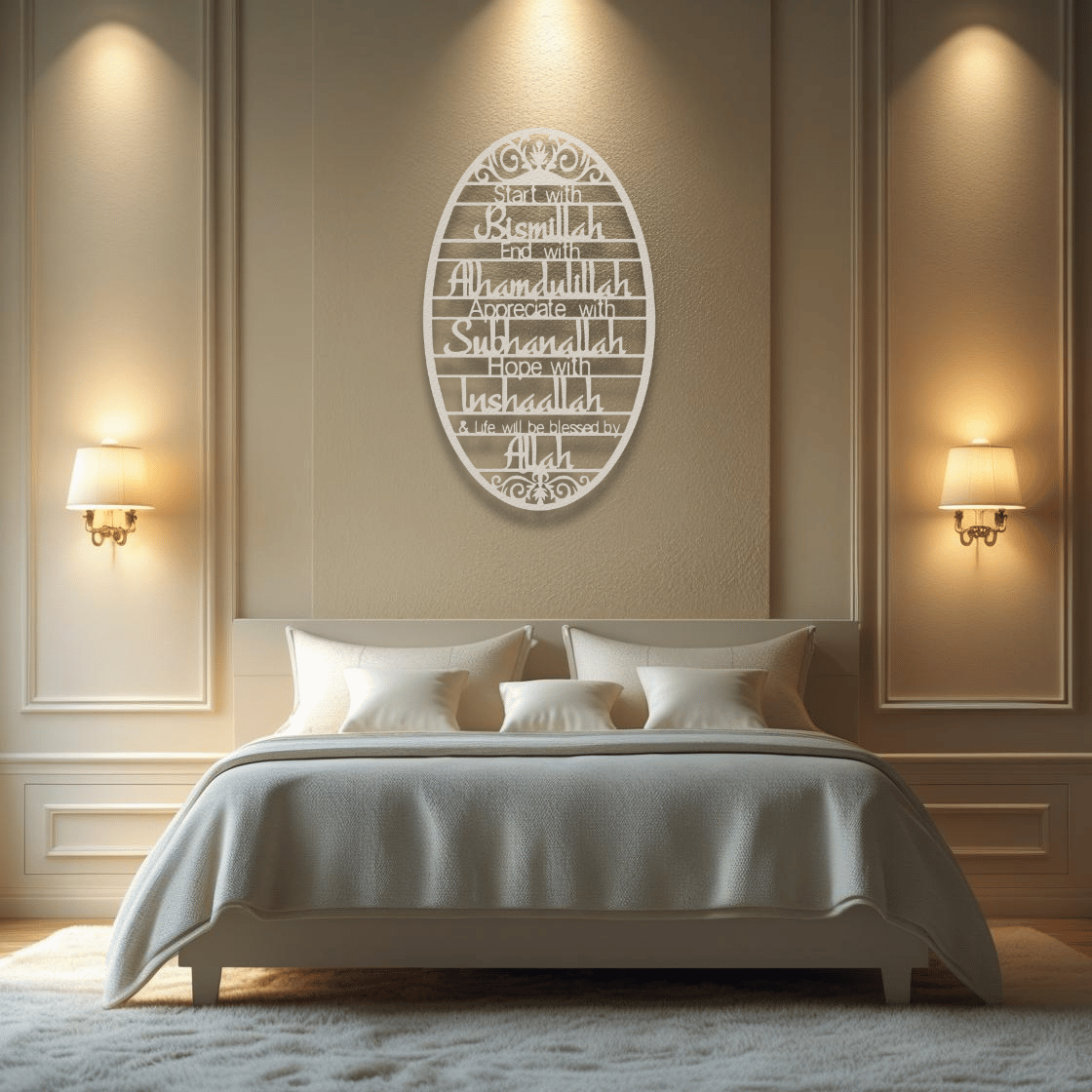 Start With Bismillah Islamic Wall Art